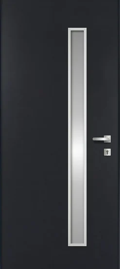 Porte d'entrée acier gris RAL 7016 Pasni 96 x h.218 cm poussant gauche-Fortia Online