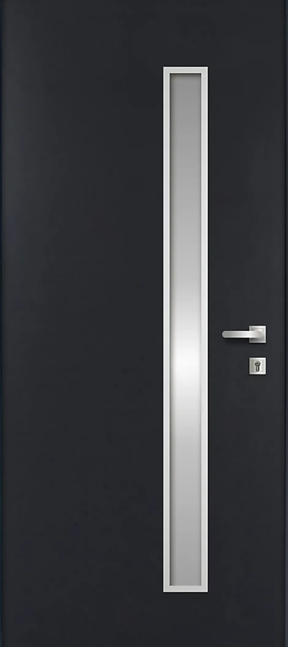 Porte d'entrée acier gris RAL 7016 Pasni 96 x h.218 cm poussant gauche-Fortia Online
