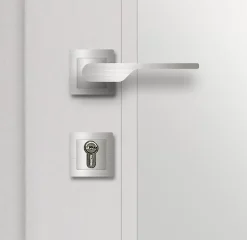 Porte d'entrée acier blanc RAL 9003 Jesolo 96 x h.218 cm poussant droit-Fortia Clearance