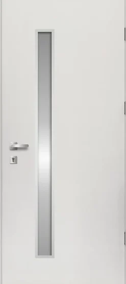 Fortia Porte d'entrée acier blanc RAL 9003 Pasni 96 x h.218 cm poussant gauche