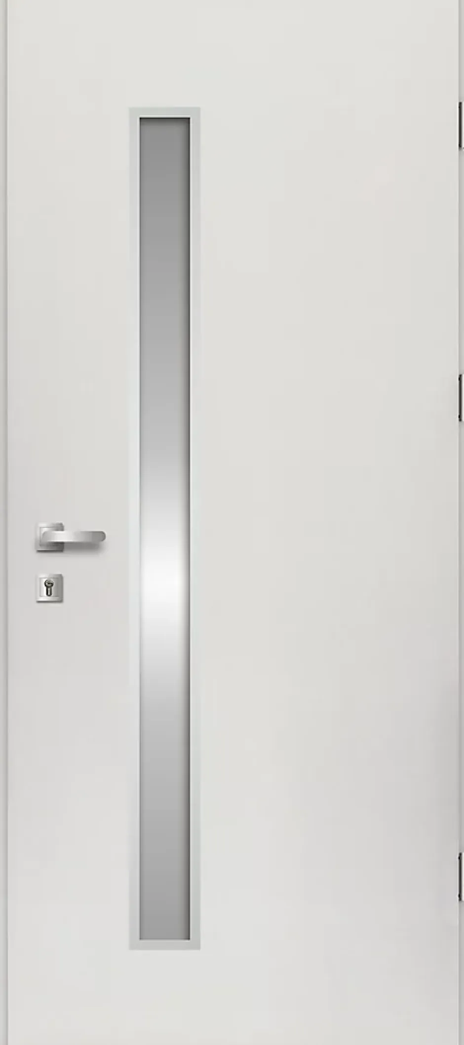 Fortia Porte d'entrée acier blanc RAL 9003 Pasni 96 x h.218 cm poussant gauche