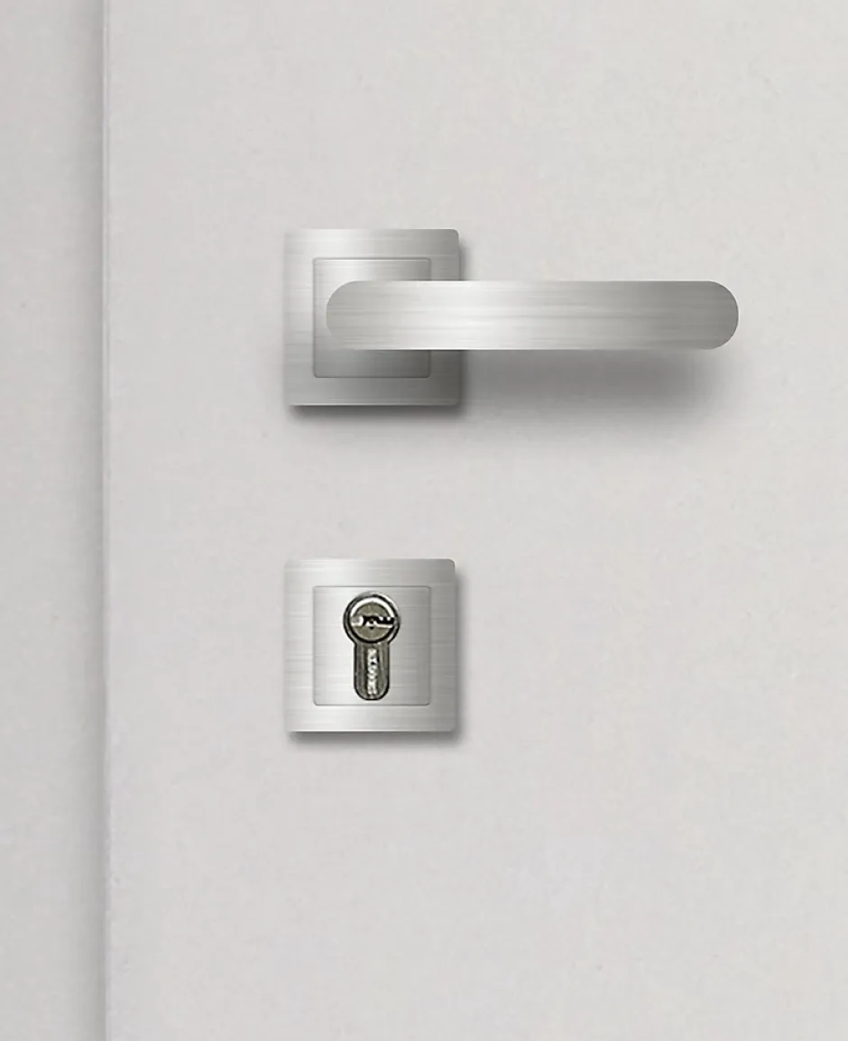 Fortia Porte d'entrée acier blanc RAL 9003 Pasni 96 x h.218 cm poussant gauche