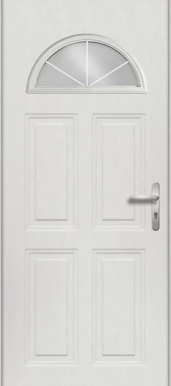 Porte d'entrée acier blanc RAL 9003 Isabela 96 x h.218 cm poussant gauche-Fortia Discount