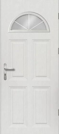 Porte d'entrée acier blanc RAL 9003 Isabela 96 x h.218 cm poussant gauche-Fortia Discount