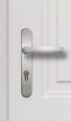 Porte d'entrée acier blanc RAL 9003 Isabela 96 x h.218 cm poussant gauche-Fortia Discount