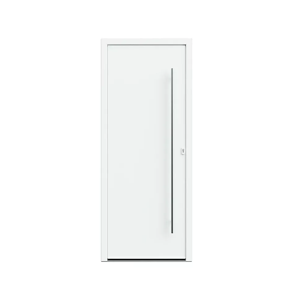 Fortia Porte d'entrée alu blanc RAL 9003 Kapas 96 x h.218 cm poussant gauche