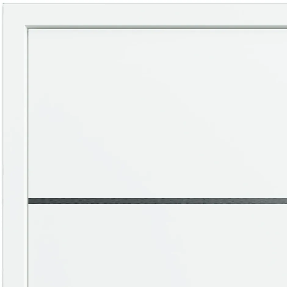 Fortia Porte d'entrée alu blanc RAL 9003 Cecina 96 x h.218 cm poussant droit