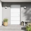 Fortia Porte d'entrée alu blanc RAL 9003 Cecina 96 x h.218 cm poussant gauche