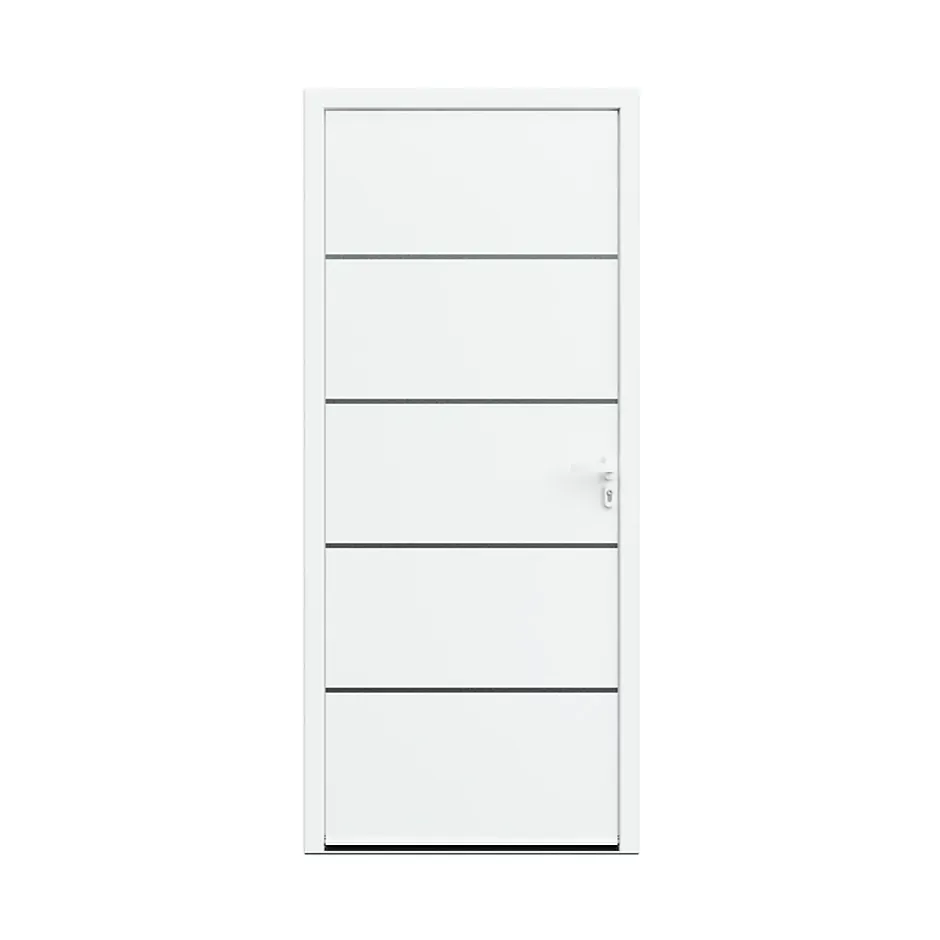 Fortia Porte d'entrée alu blanc RAL 9003 Cecina 96 x h.218 cm poussant gauche