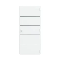 Fortia Porte d'entrée alu blanc RAL 9003 Cecina 96 x h.218 cm poussant gauche