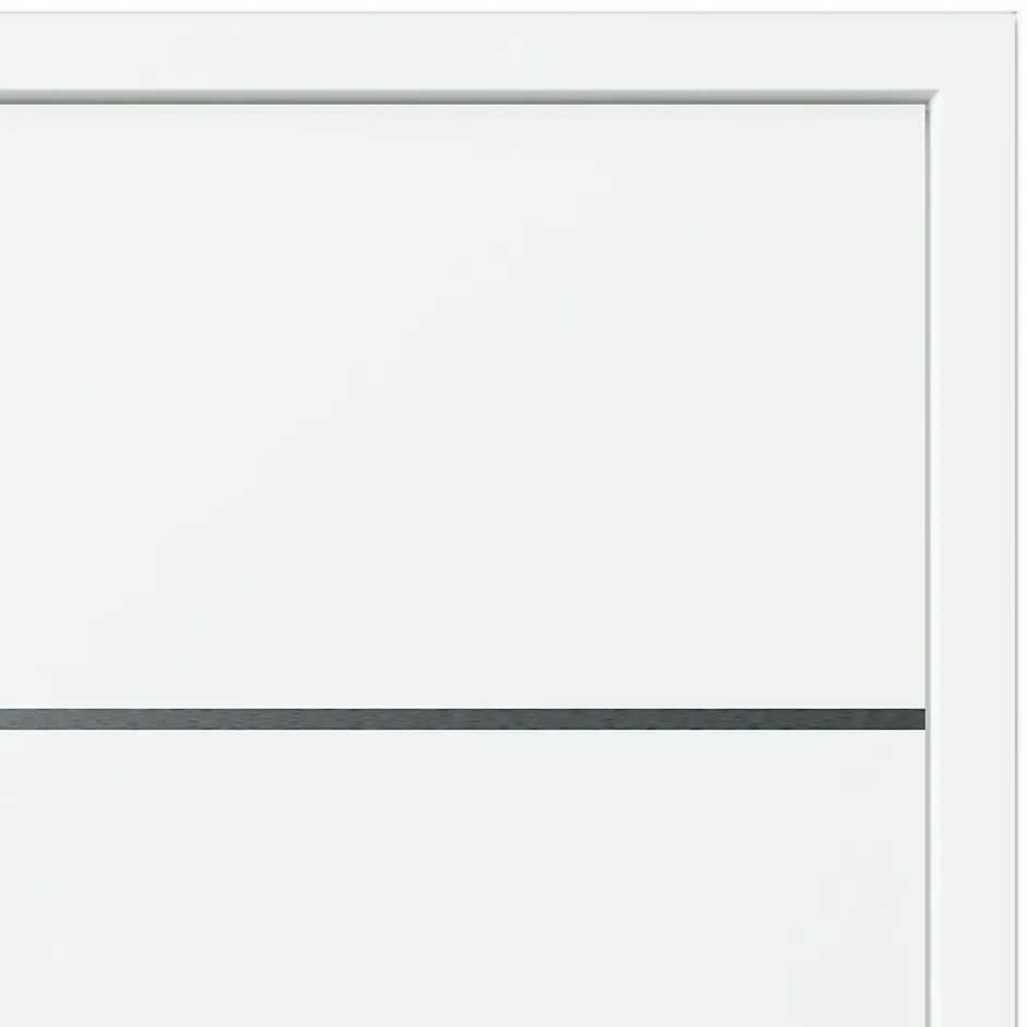 Fortia Porte d'entrée alu blanc RAL 9003 Cecina 96 x h.218 cm poussant gauche