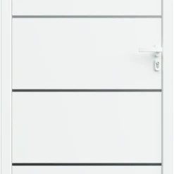 Fortia Porte d'entrée alu blanc RAL 9003 Cecina 96 x h.218 cm poussant gauche