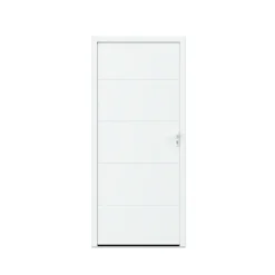 Fortia Porte d'entrée alu blanc RAL 9003 Madryn 96 x h.218 cm poussant gauche