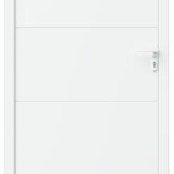 Fortia Porte d'entrée alu blanc RAL 9003 Madryn 96 x h.218 cm poussant gauche