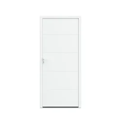 Porte d'entrée alu blanc RAL 9003 Madryn 96 x h.218 cm poussant droit-Fortia Clearance