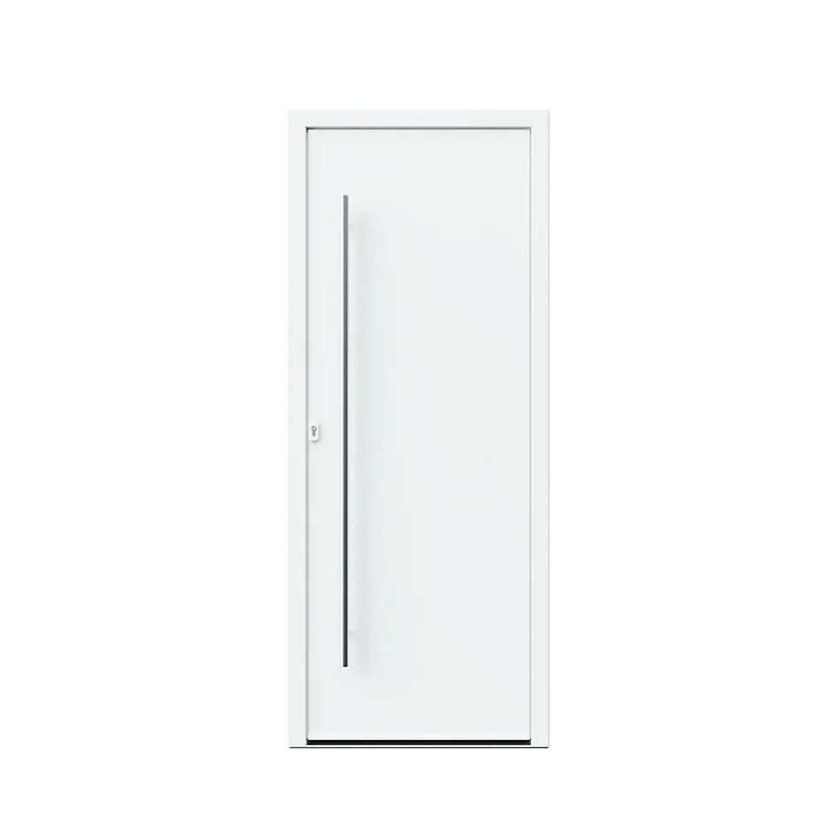 Fortia Porte d'entrée alu blanc RAL 9003 Kapas 96 x h.218 cm poussant droit