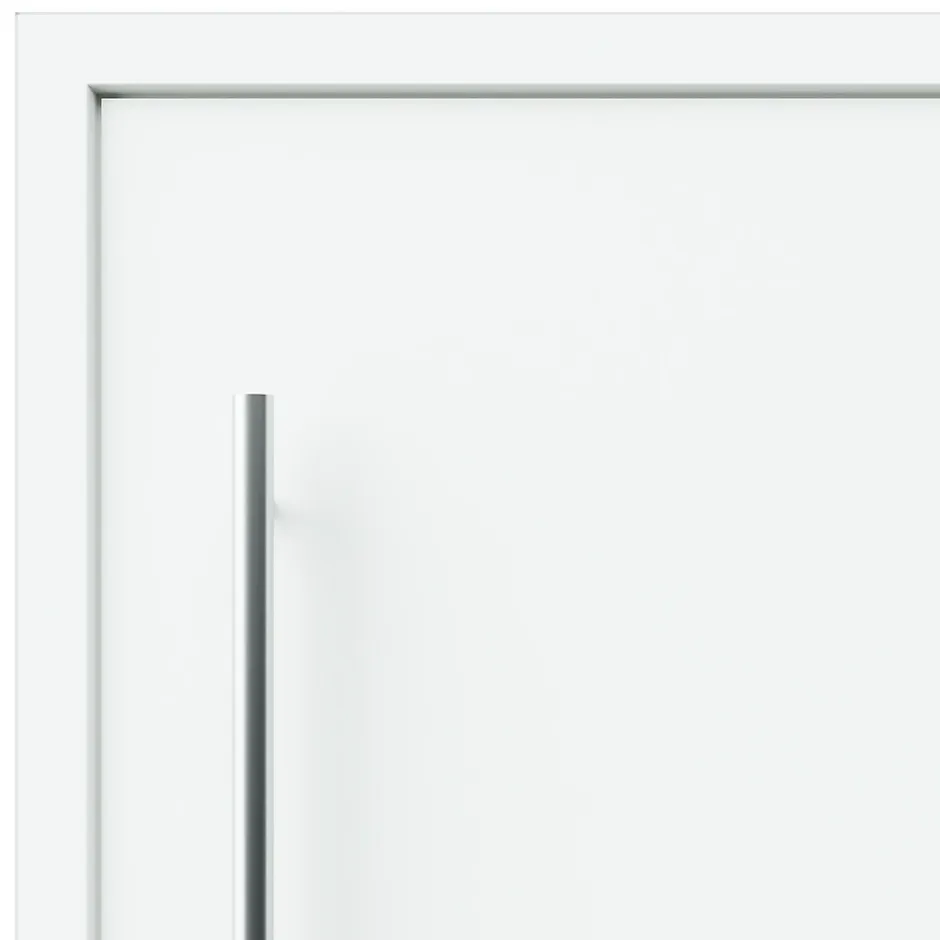 Fortia Porte d'entrée alu blanc RAL 9003 Kapas 96 x h.218 cm poussant droit
