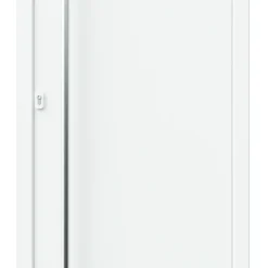 Fortia Porte d'entrée alu blanc RAL 9003 Kapas 96 x h.218 cm poussant droit