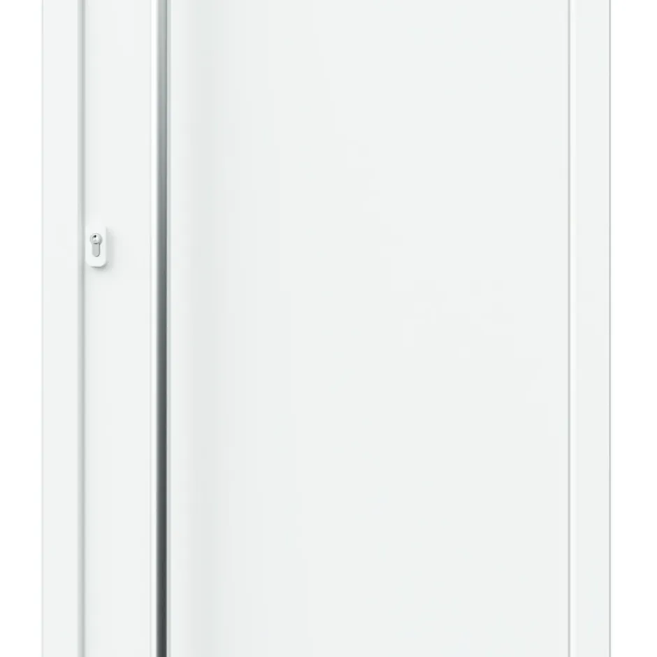Fortia Porte d'entrée alu blanc RAL 9003 Kapas 96 x h.218 cm poussant droit