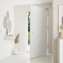 Fortia Porte d'entrée alu blanc RAL 9003 Kapas 96 x h.218 cm poussant droit