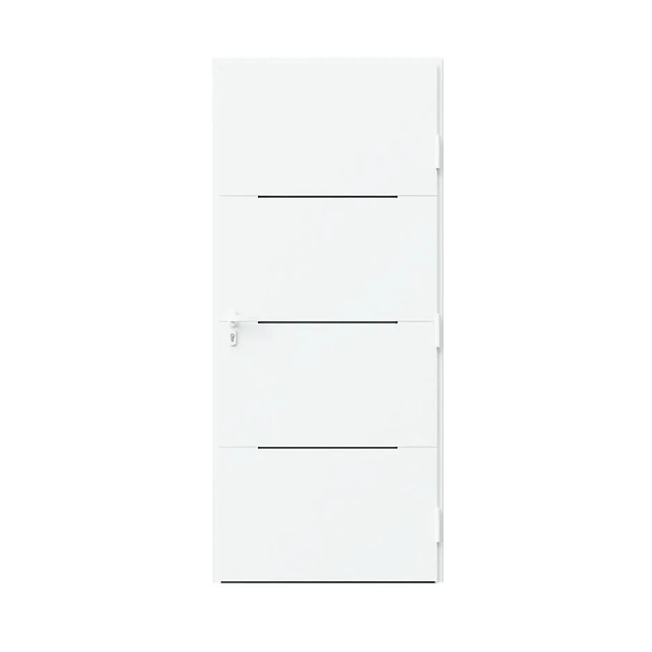 Fortia Porte d'entrée alu blanc RAL 9003 Leme 96 x h.218 cm poussant gauche