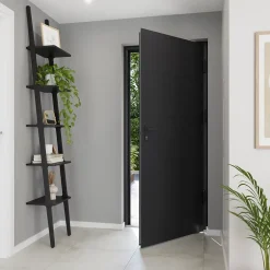 Porte d'entrée alu gris RAL 7021 Madryn 96 x h.218 cm poussant gauche-Fortia Online