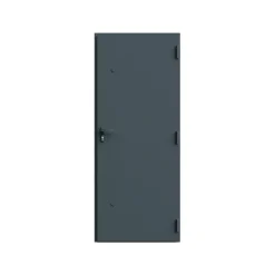 Porte d'entrée alu gris Kapas RAL 7021 96 x h.218 cm poussant gauche-Fortia Online