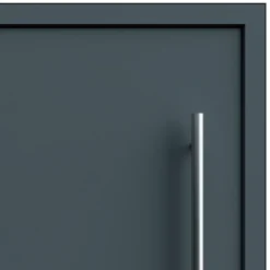 Porte d'entrée alu gris Kapas RAL 7021 96 x h.218 cm poussant gauche-Fortia Online
