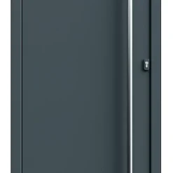 Porte d'entrée alu gris Kapas RAL 7021 96 x h.218 cm poussant gauche-Fortia Online