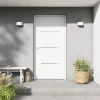Fortia Porte d'entrée alu Leme blanc RAL 9003 96 x h.218 cm poussant droit