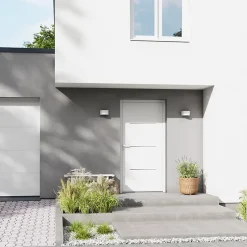 Fortia Porte d'entrée alu Leme blanc RAL 9003 96 x h.218 cm poussant droit