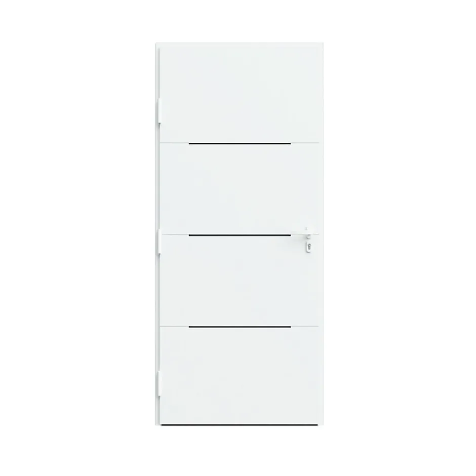 Fortia Porte d'entrée alu Leme blanc RAL 9003 96 x h.218 cm poussant droit