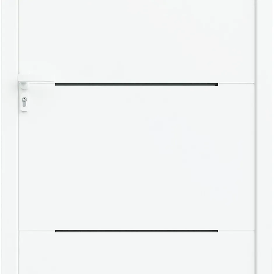 Fortia Porte d'entrée alu Leme blanc RAL 9003 96 x h.218 cm poussant droit