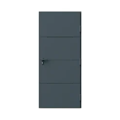 Fortia Porte d'entrée alu Leme gris RAL 7021 96 x h.218 cm poussant gauche