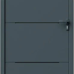 Fortia Porte d'entrée alu Leme gris RAL 7021 96 x h.218 cm poussant gauche