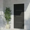 Fortia Porte d'entrée alu Leme gris RAL 7021 96 x h.218 cm poussant droit