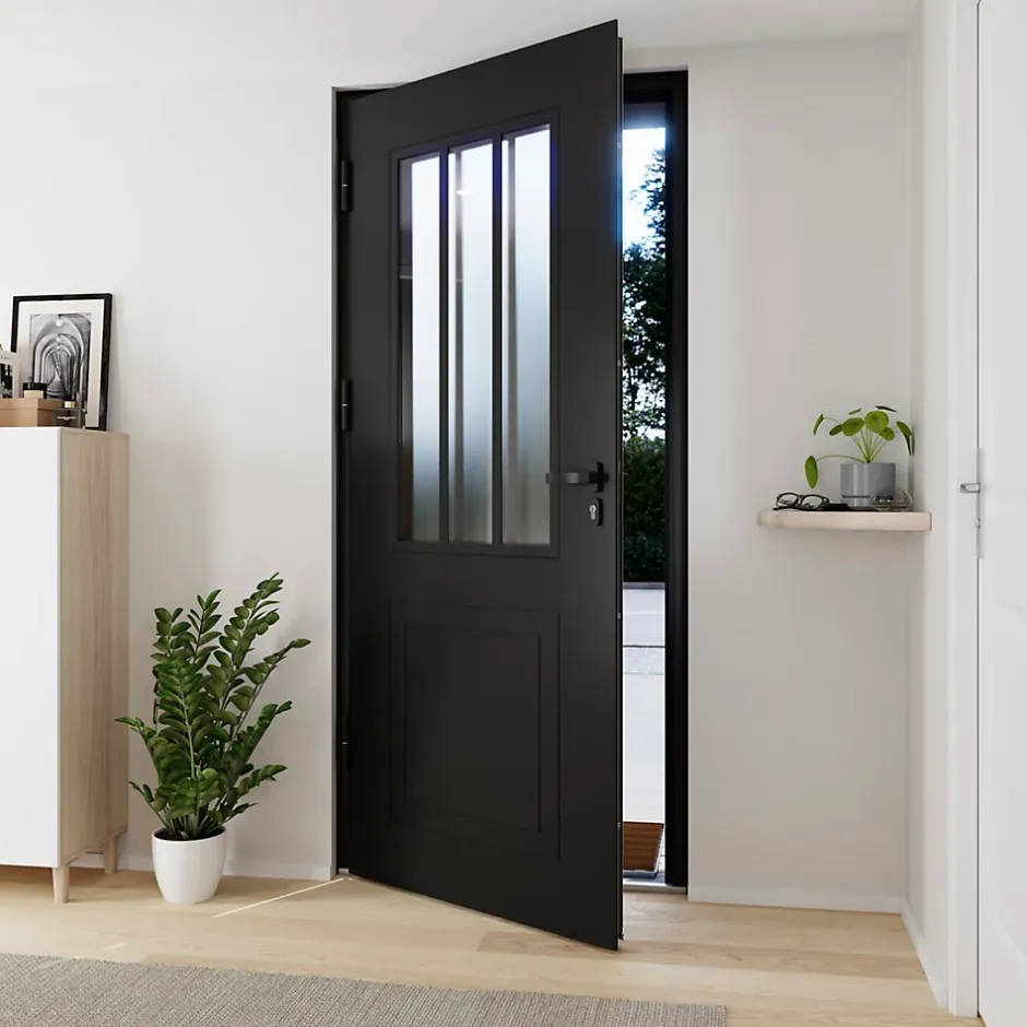 Porte d'entrée alu Sestri 96 x h.218 cm poussant droit-Fortia New