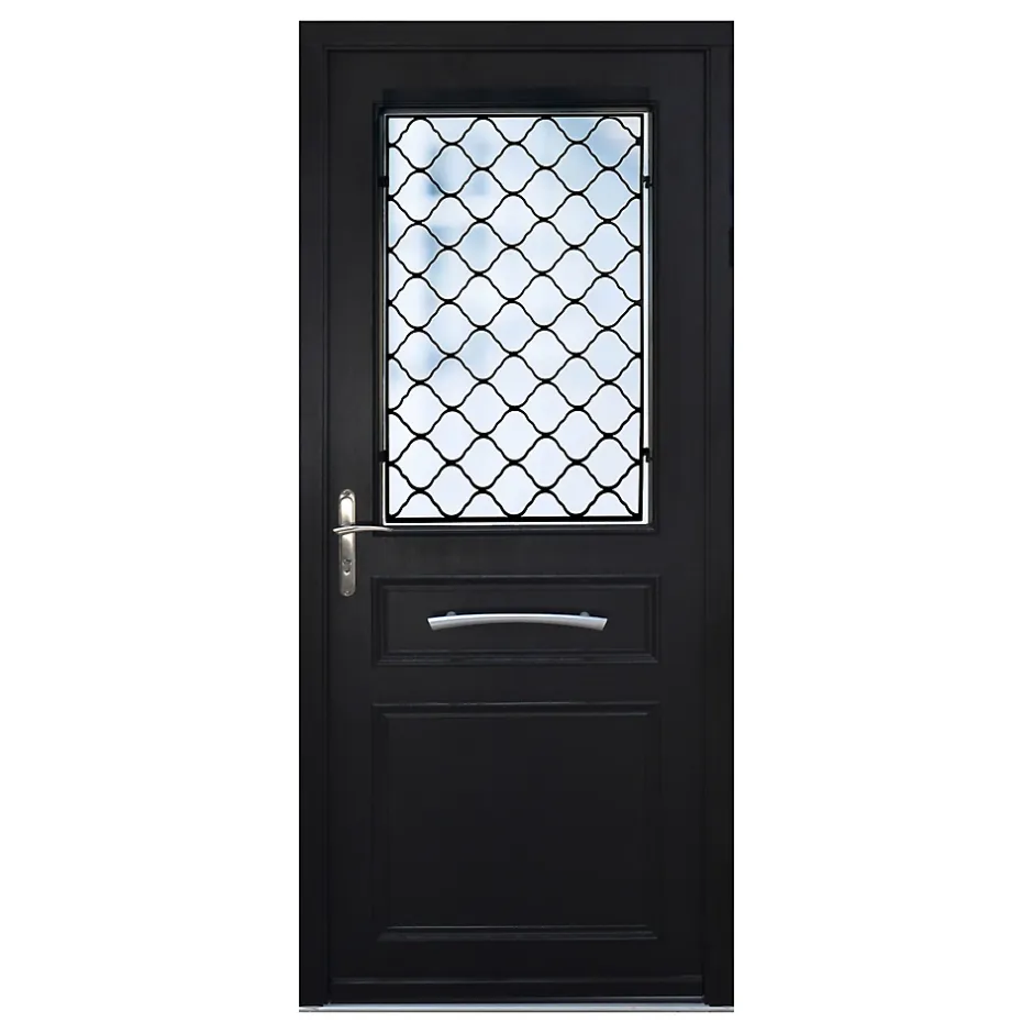Porte d'entrée bois Bolata 98 x h.218 cm poussant droit-Fortia Outlet