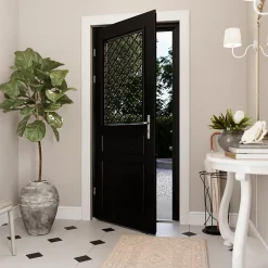 Porte d'entrée bois Bolata 98 x h.218 cm poussant droit-Fortia Outlet