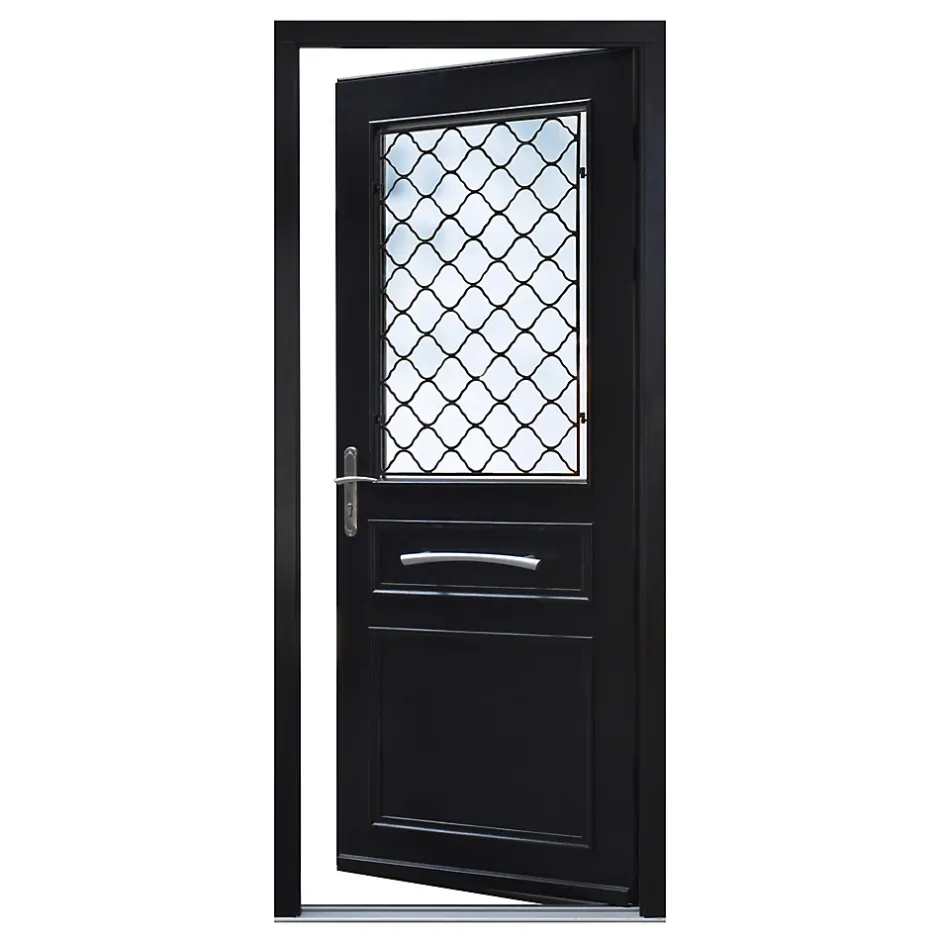 Porte d'entrée bois Bolata 98 x h.218 cm poussant droit-Fortia Outlet