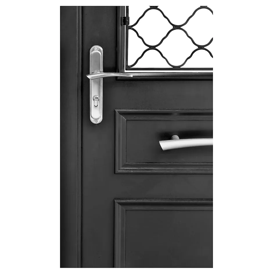 Porte d'entrée bois Bolata 98 x h.218 cm poussant droit-Fortia Outlet