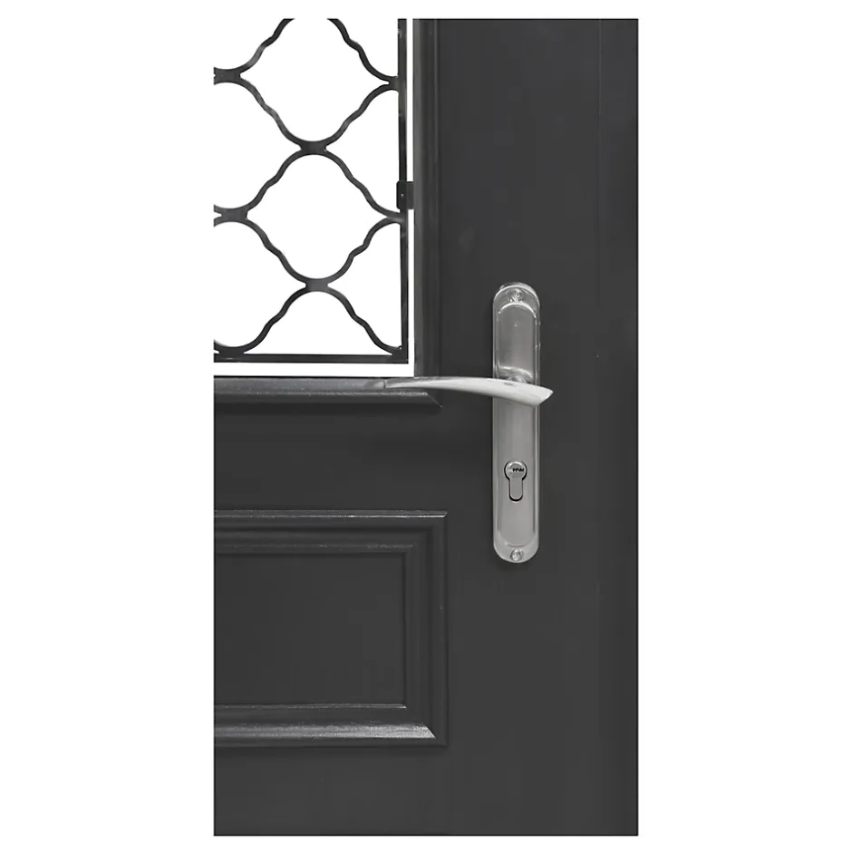 Porte d'entrée bois Bolata 98 x h.218 cm poussant droit-Fortia Outlet