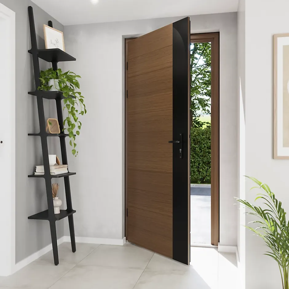 Porte d'entrée bois Sassel 98 x h.218 cm poussant droit-Fortia Sale