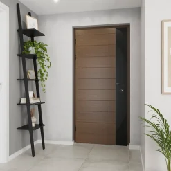 Porte d'entrée bois Sassel 98 x h.218 cm poussant droit-Fortia Sale