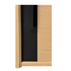Porte d'entrée bois Sassel 98 x h.218 cm poussant gauche-Fortia Clearance