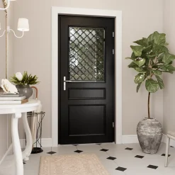 Porte d'entrée bois Bolata 98 x h.218 cm poussant gauche-Fortia Outlet