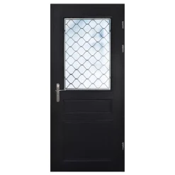 Porte d'entrée bois Bolata 98 x h.218 cm poussant gauche-Fortia Outlet