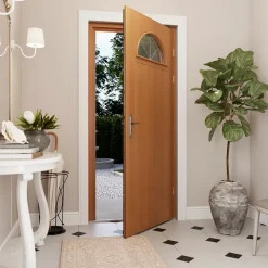 Porte d'entrée bois Anaklia 98 x h.218 cm poussant gauche-Fortia Discount