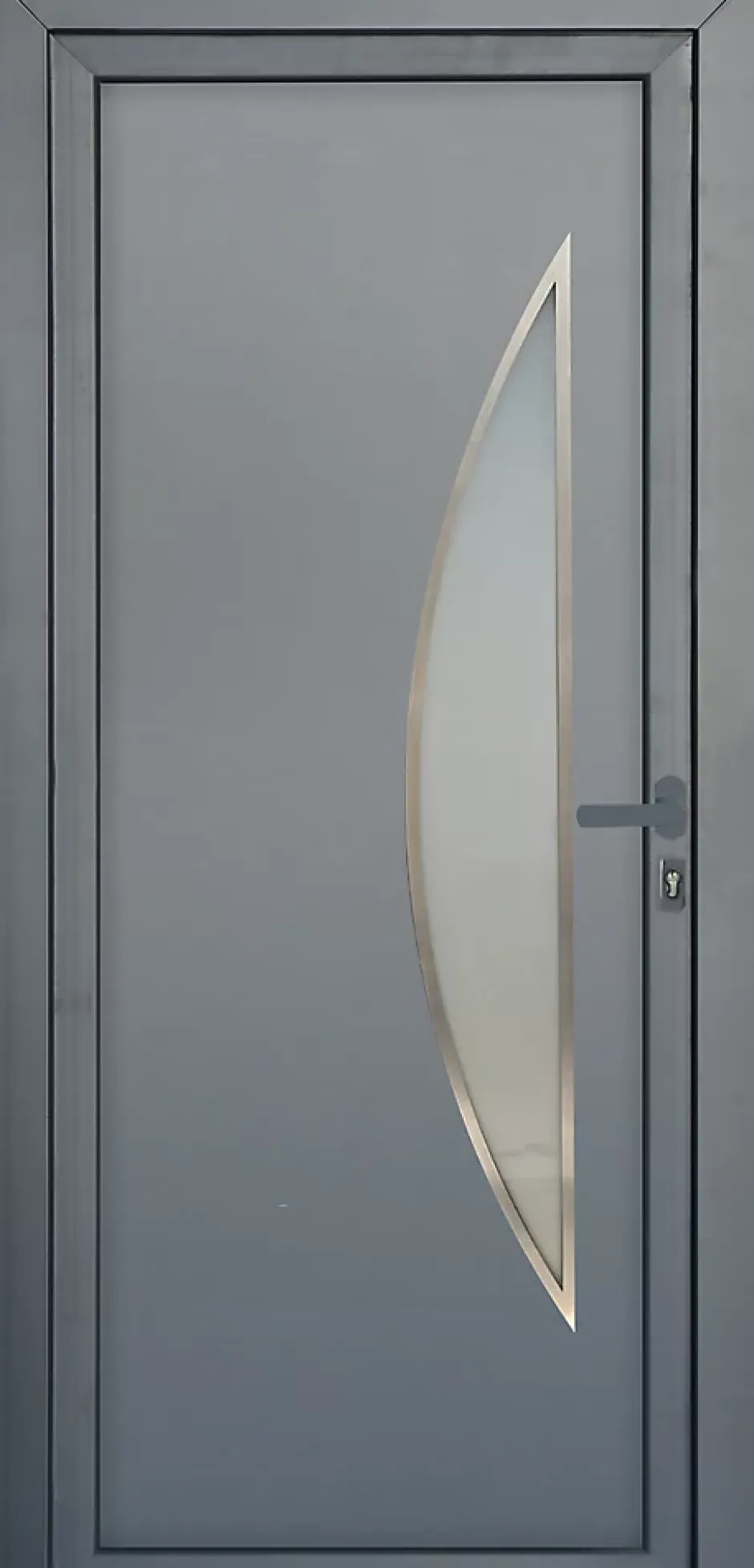 Porte d'entrée pvc anthracite RAL 7016 Hermoso 96 x h.218 cm poussant gauche-Fortia Clearance