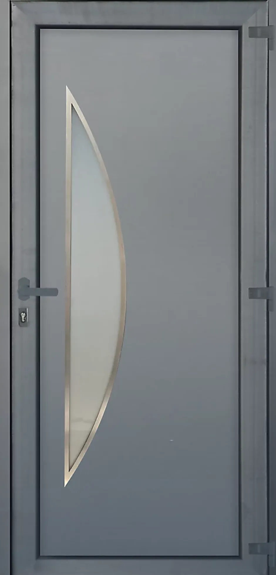 Porte d'entrée pvc anthracite RAL 7016 Hermoso 96 x h.218 cm poussant gauche-Fortia Clearance
